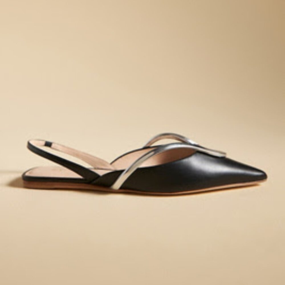 Guilhermina Sculptural Flats – Black – US 8–8.5 / EU 39